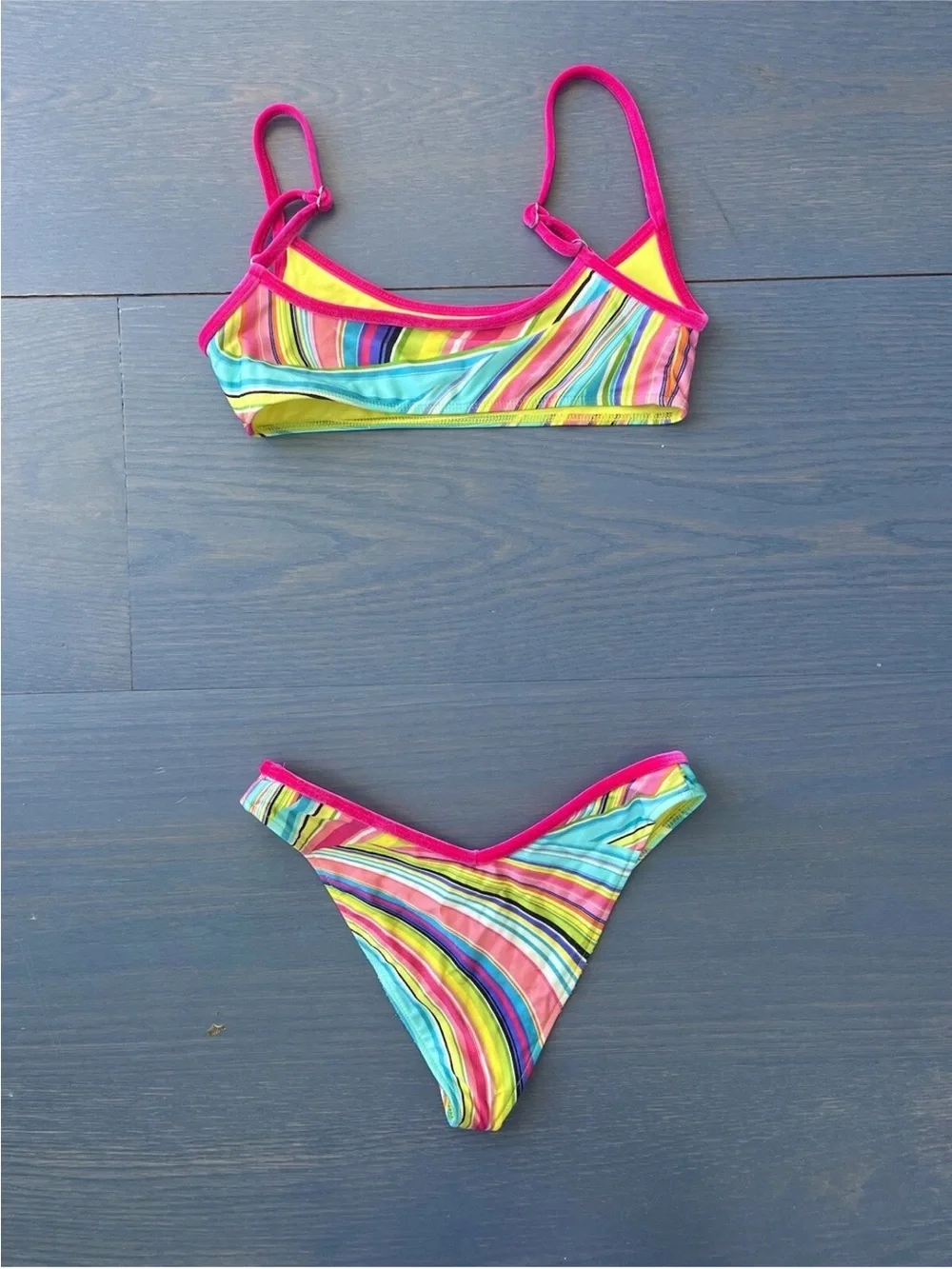 Frankie’s Bikinis Dallas Shine Bikini Top And Bottom Set Size Medium
